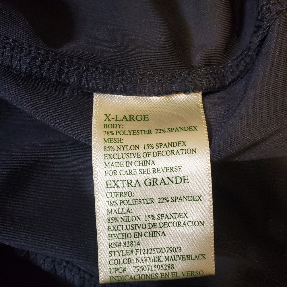 TANGERINE | Women's navy-blue capri athletic-wear leggings. - Picture 8 of 9